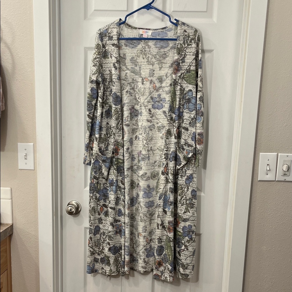 LuLaRoe Multicolor Floral Knit Cardigan